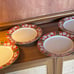 Kobe CHARLTON HALL 10.5 Dinner Plate Set 4Pc White Floral Horn Red Green Japan