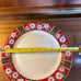 Kobe CHARLTON HALL 10.5 Dinner Plate Set 4Pc White Floral Horn Red Green Japan