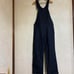 Dark blue overall with floral embroidery (for beta men).