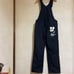 Dark blue overall with floral embroidery (for beta men).