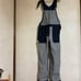 Dark blue overall with floral embroidery (for beta men).