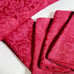 Set of 5 Waterford Westerly burgundy linen fabric dinner napkins