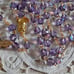 Amethyst Purple AB Czech Crystal Rosary with Mother of Pearl Trinket Box Cranes