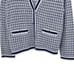 Talbots Button Front Cardigan Sweater Blue/White Size XL NWT