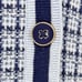 Talbots Button Front Cardigan Sweater Blue/White Size XL NWT