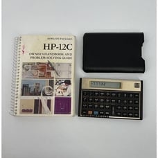 Vintage Rare HP 12C Financial Calculator -1982 w/Original Cover & Owner's Manual