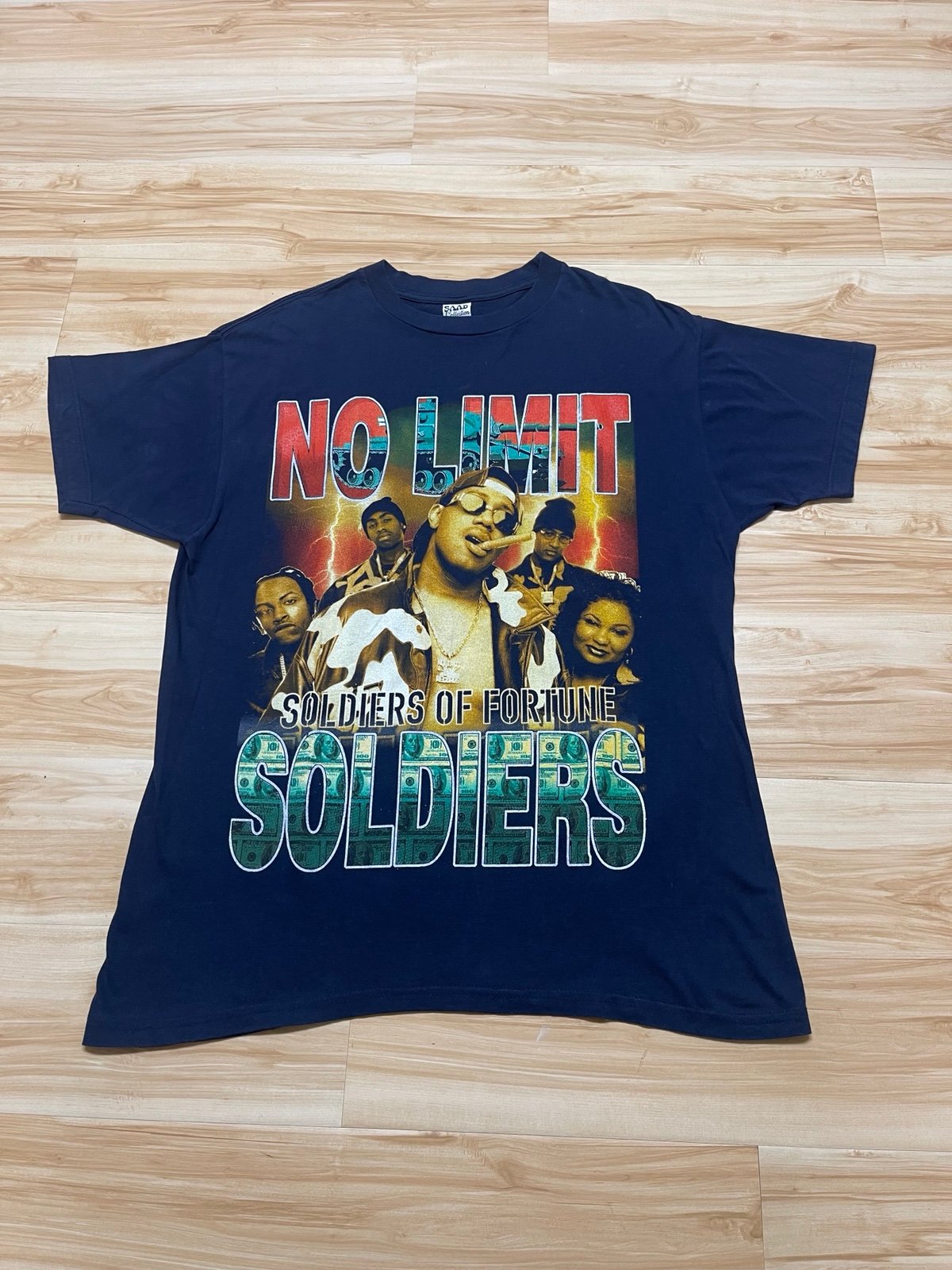 RARE DOUBLE SIDED VINTAGE RAP TEE- MASTER P & NO LIMIT SOLDIERS