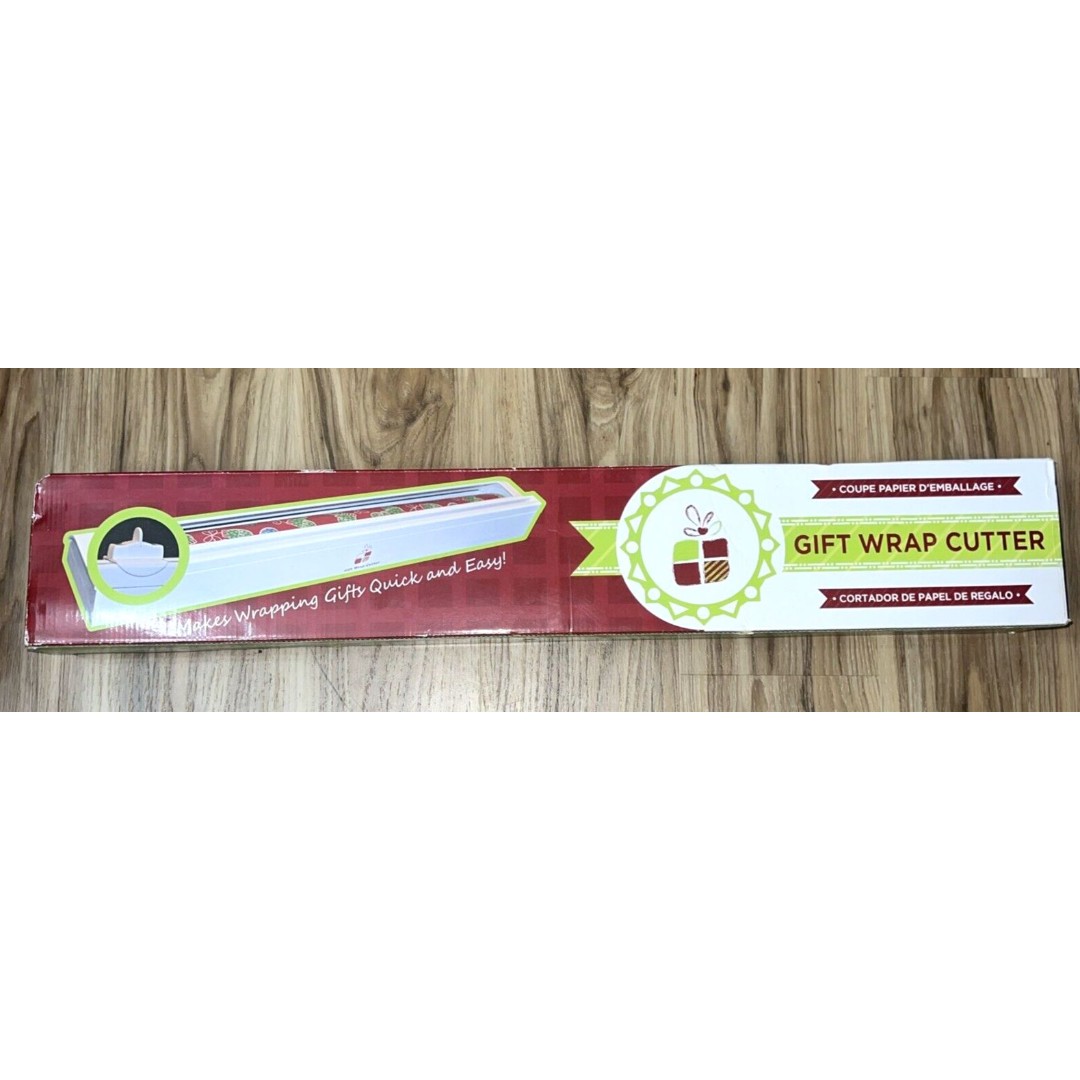 Gift Wrap Cutter 30 With Paper Dispenser and Storage White New In Box