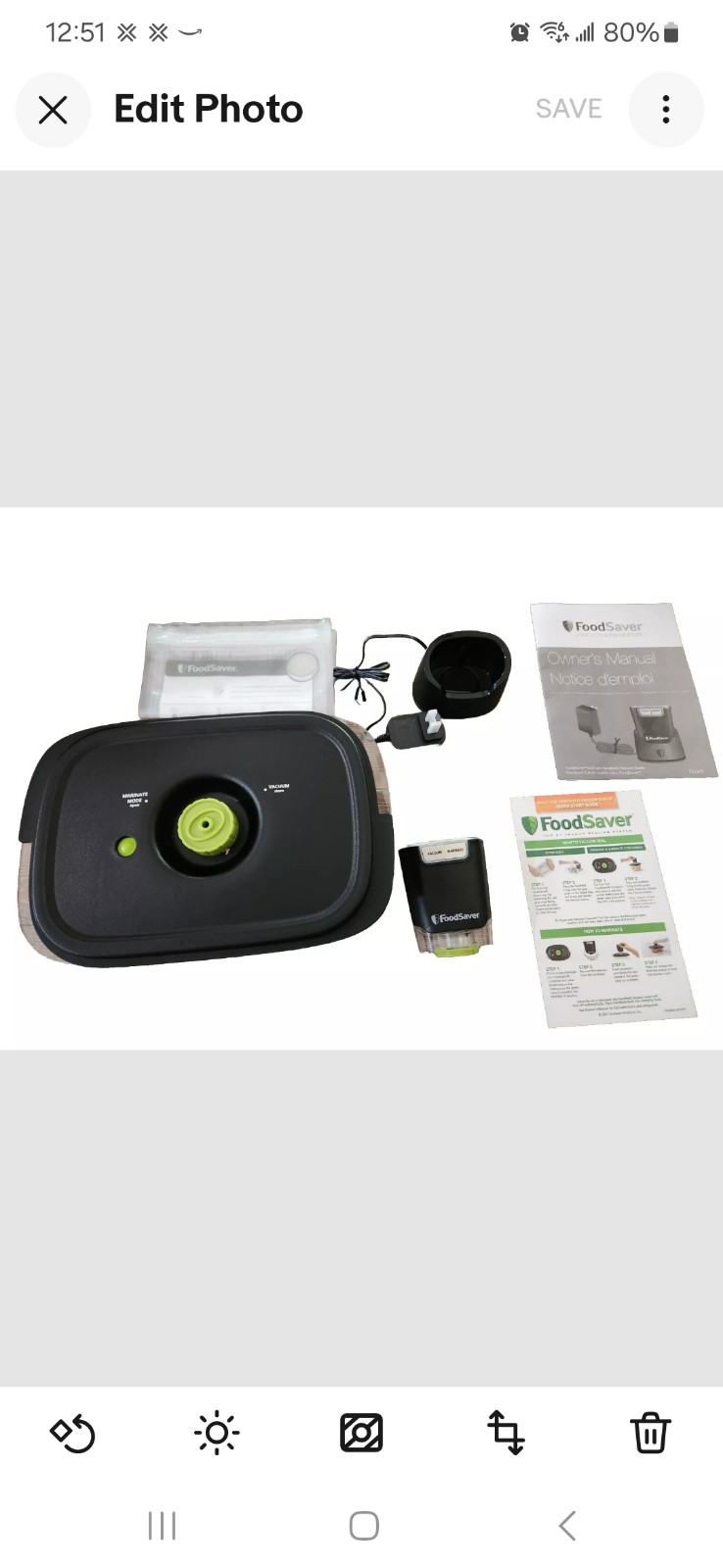FoodSaver FS2160 Multi-Use Handheld Vacuum Sealer And Marinator