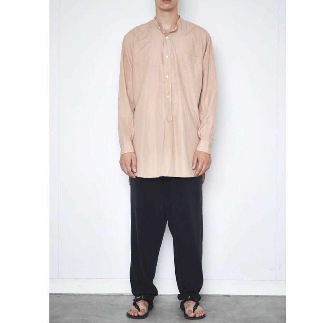 【Rare Color】18ss COMOLI Band Collar Shirt