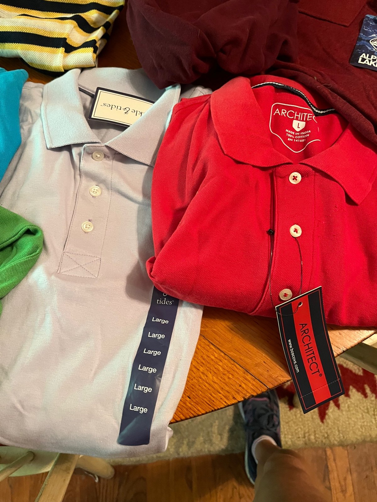 New! Mens polo style shirts size M and L