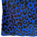 Milly Sweater M Textured Cheetah Print Soft Royal Blue Black Medium Mock Neck