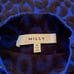Milly Sweater M Textured Cheetah Print Soft Royal Blue Black Medium Mock Neck