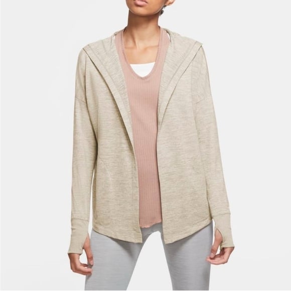 Nike Yoga Women's Dri-FIT Hooded Sweater cardigan activewear athleisure spring