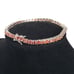 Solid Silver 2ct Red Ruby Womens Gemstone Tennis Bracelet Ladies 8 inch Jewelry