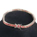 Solid Silver 2ct Red Ruby Womens Gemstone Tennis Bracelet Ladies 8 inch Jewelry