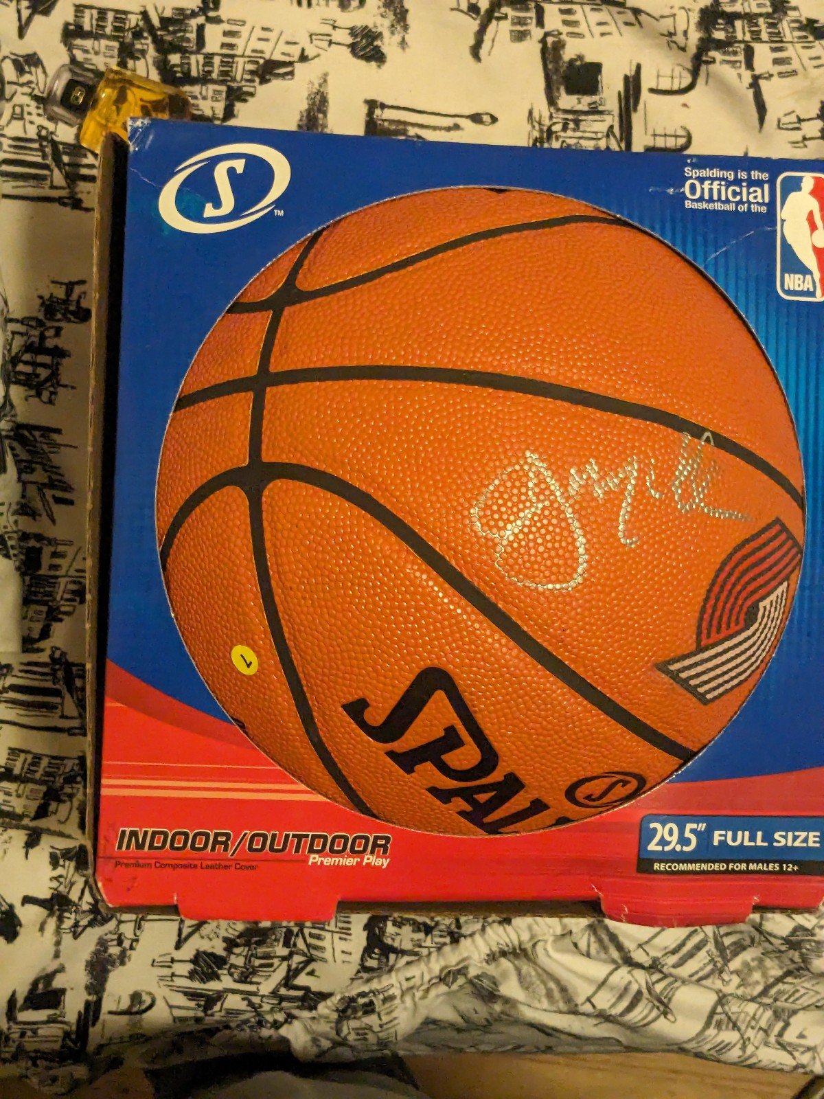 authenticed cj mcollum signed ball.