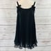 Flora Nikrooz black pleated negligee sheer w/ bows
