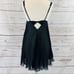 Flora Nikrooz black pleated negligee sheer w/ bows