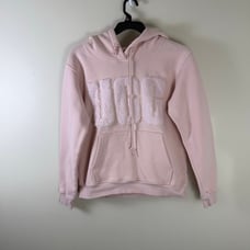 UGG Rey pink fuzzy logo casual loungewear hoodie womens Medium