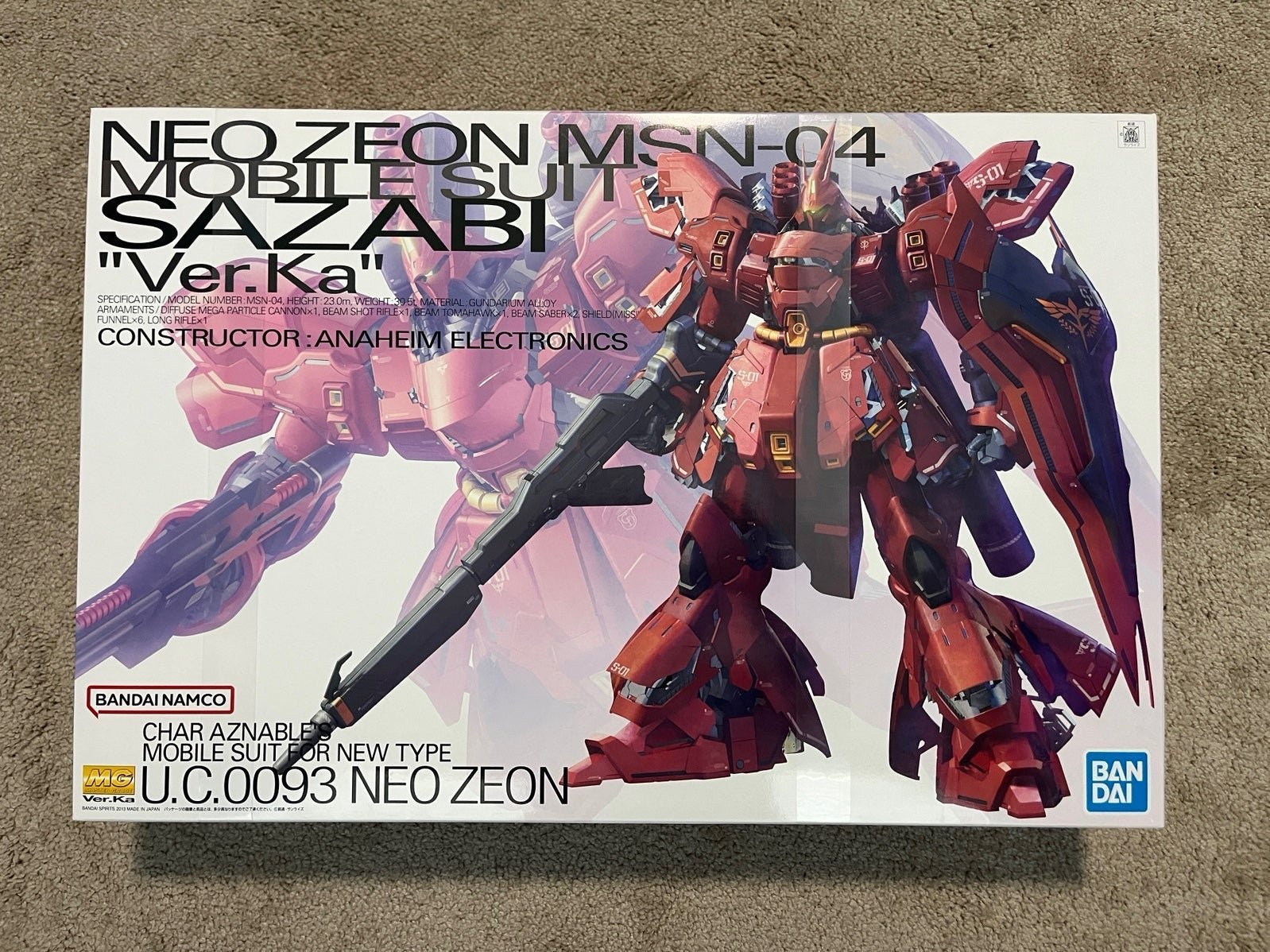 MG Sazabi Ver Ka (Gundam)