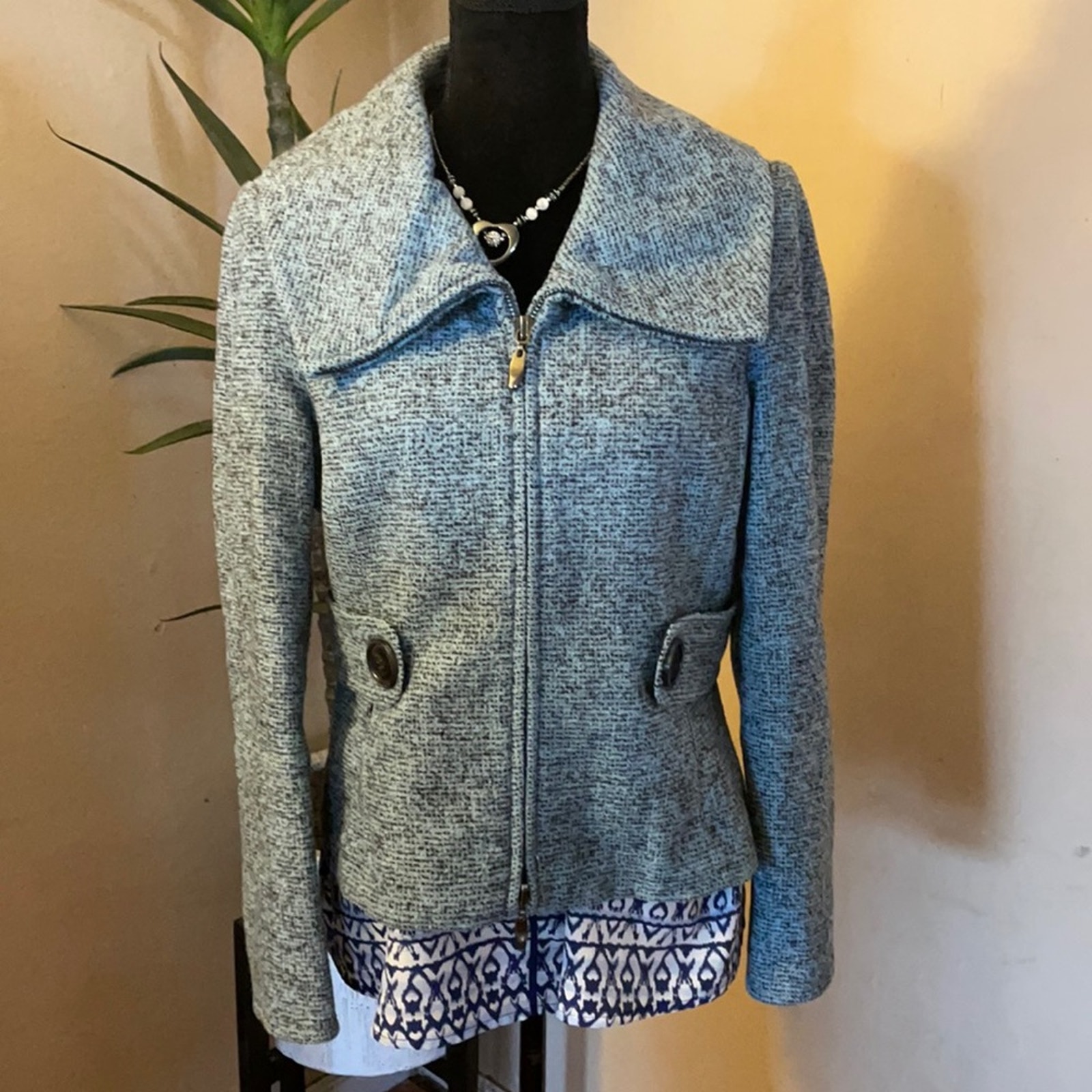 Per Se Blue Carlisle Wool Alpaca blend coat