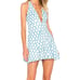 NBD On The Fence Chain Print White and Blue Fit and Flare Dress Size Medium