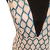 NBD On The Fence Chain Print White and Blue Fit and Flare Dress Size Medium