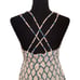NBD On The Fence Chain Print White and Blue Fit and Flare Dress Size Medium