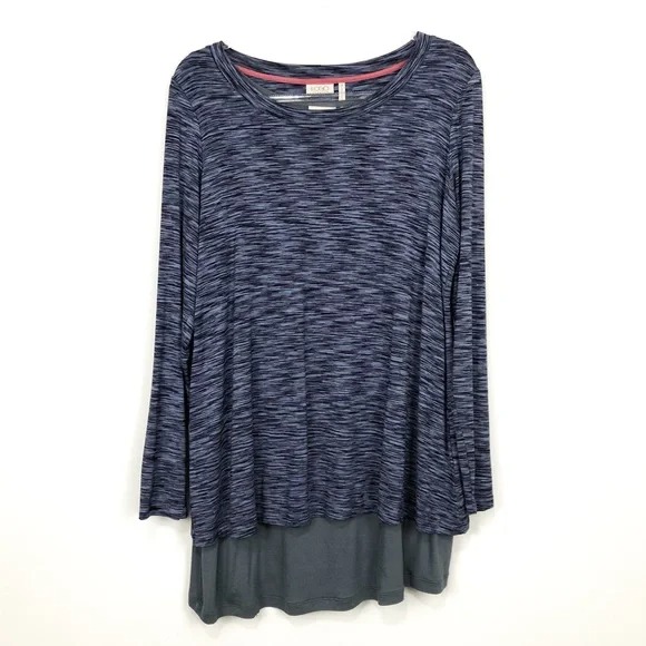 NWOT LOGO by Lori Goldstein layered tunic top tank