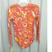 Michael Kors Swimsuit One Piece Zip Front Retro Long Sleeve Sz 8 NWT
