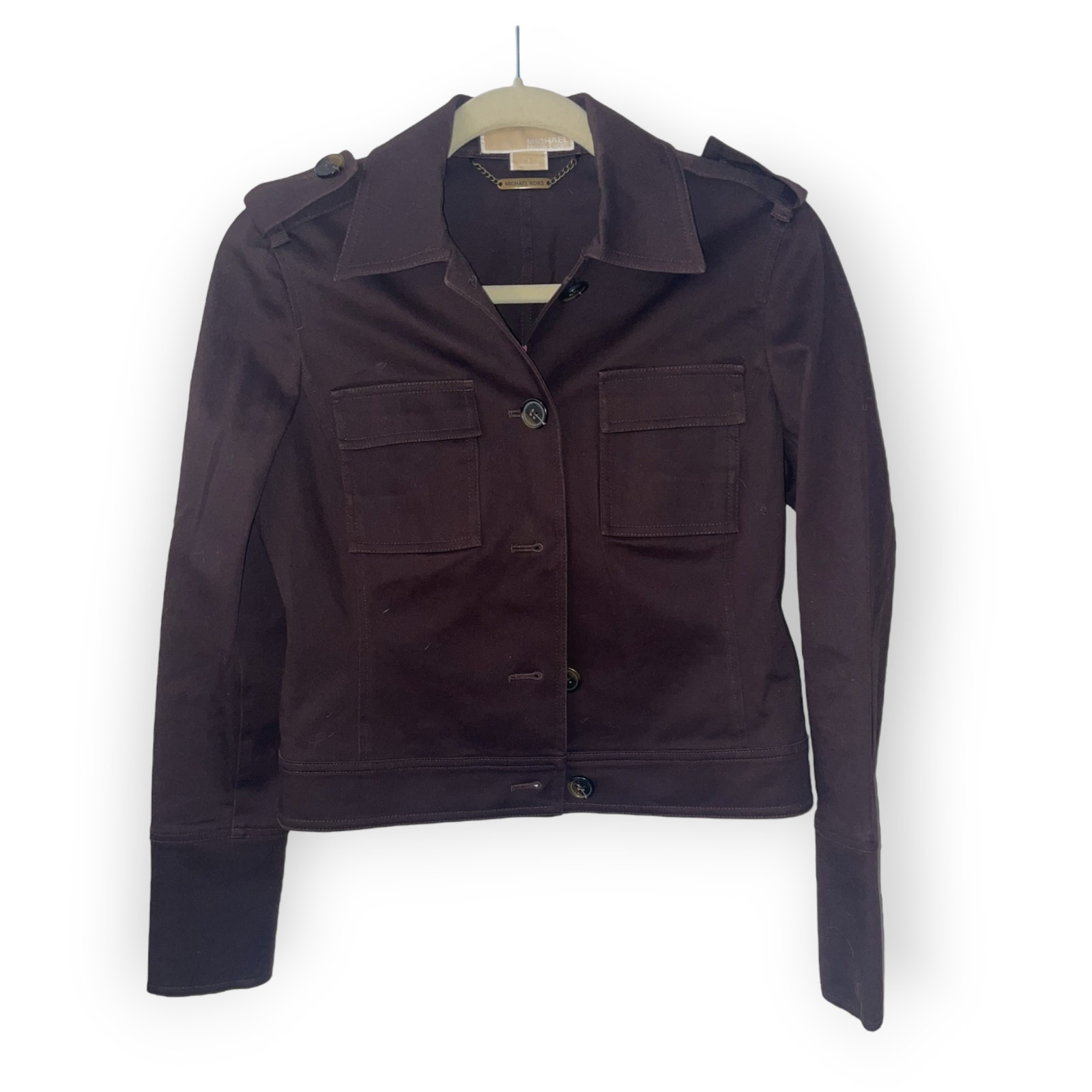 MICHAEL Michael Kors sz S Military look short Jacket in EUC