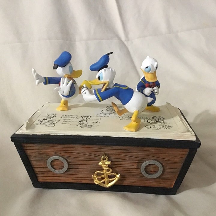 Disney Donald Duck Model Sheet Scene Figure Watch Jewelry Drawer Statue Figurine