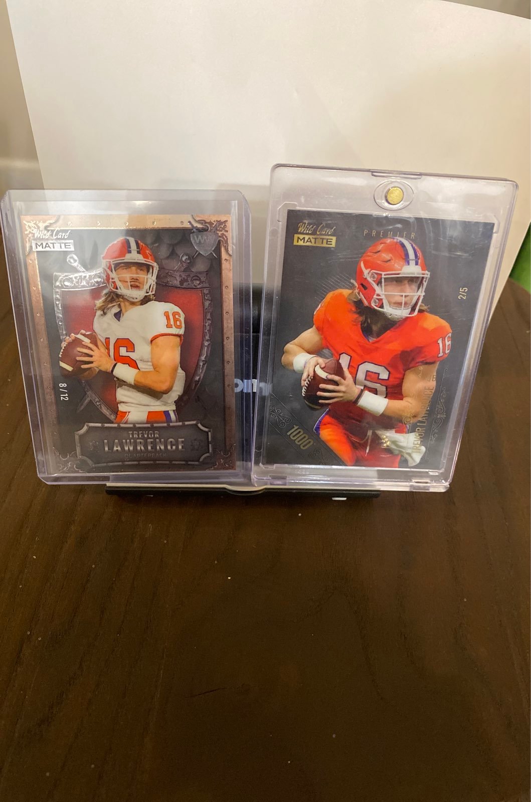 Rookie numbered Trevor Lawrence 2/5 and 8/12