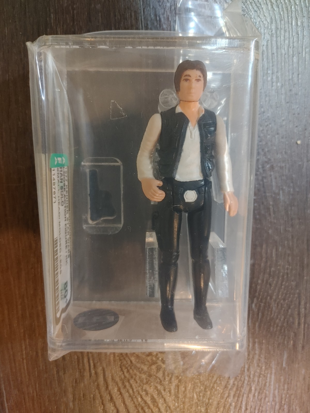 Vintage 1977 Star Wars Kenner AFA 80+ NM Han Solo Figure Small Head Version HK