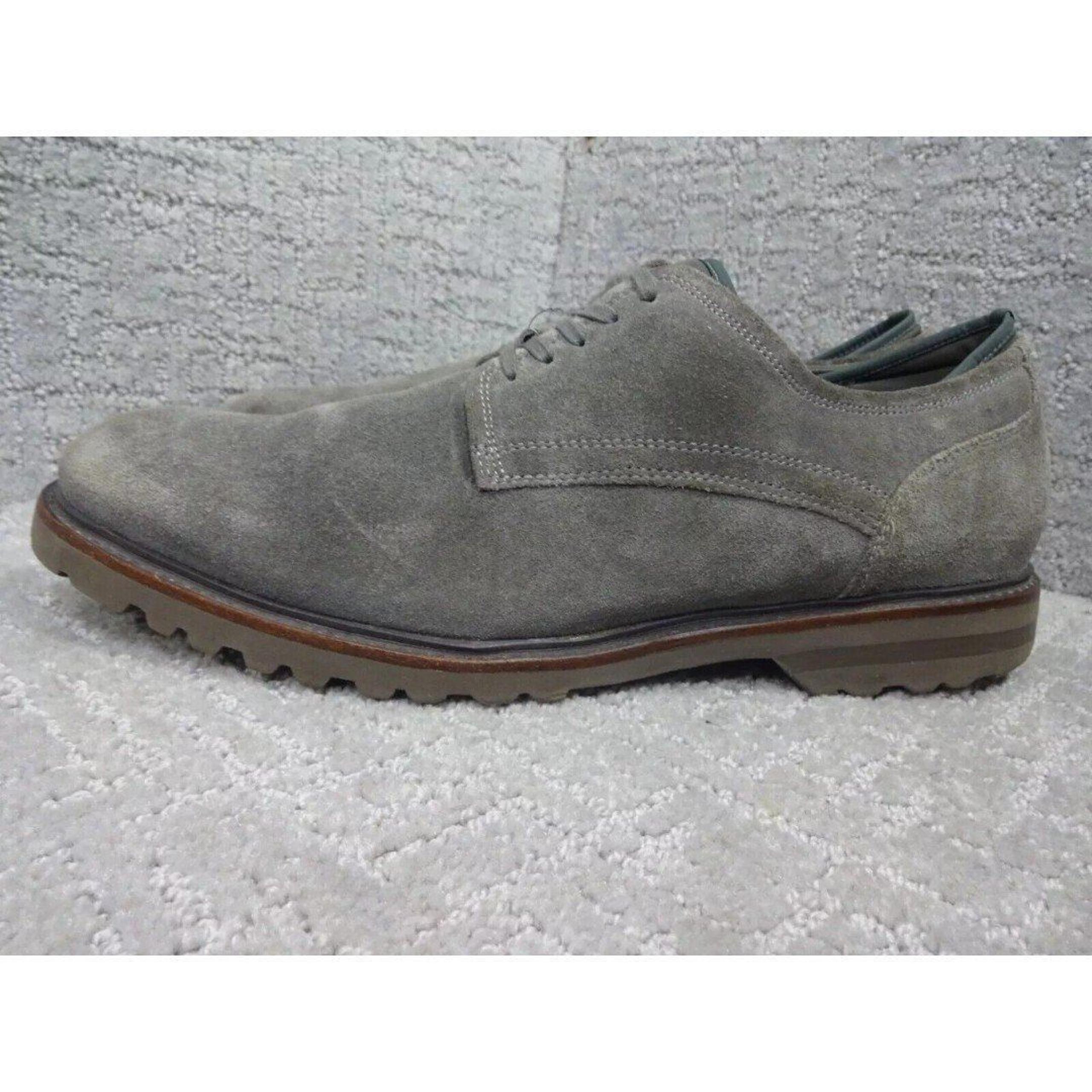 Kenneth Cole Lucas Men's Size 10N US Neutral Grey Suede Lace up Oxford Shoes