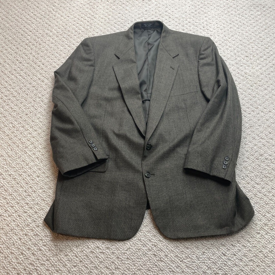 Today's Man Hardy Times Blazer Suit Jacket Mens 46 R 100% Wool Two Button Notch