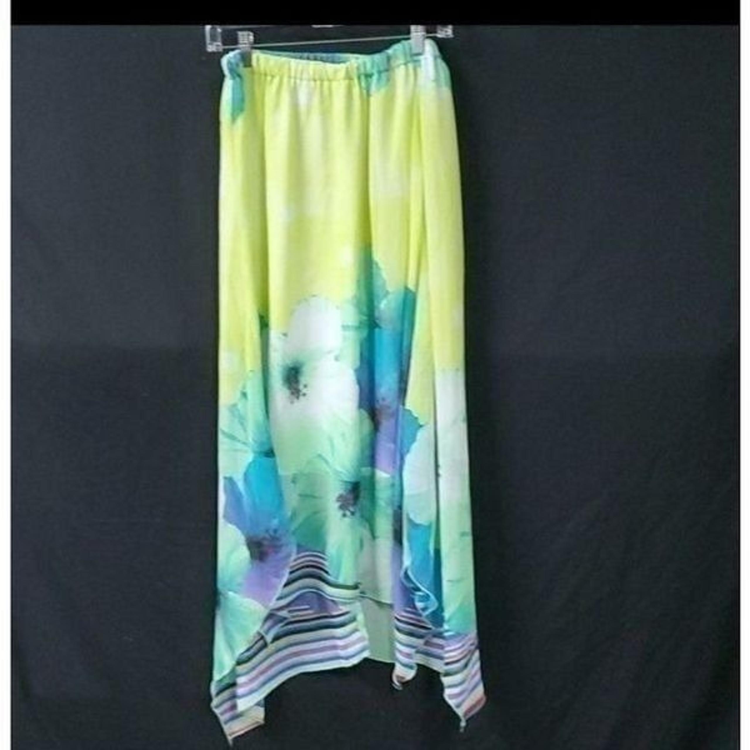 One World Yellow Floral Maxi Skirt