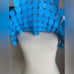 Rhombic Blue Squared Sequin Glisten Halter Top