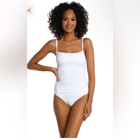 NWOT La Blanca Island Goddess Lingerie One Piece - White