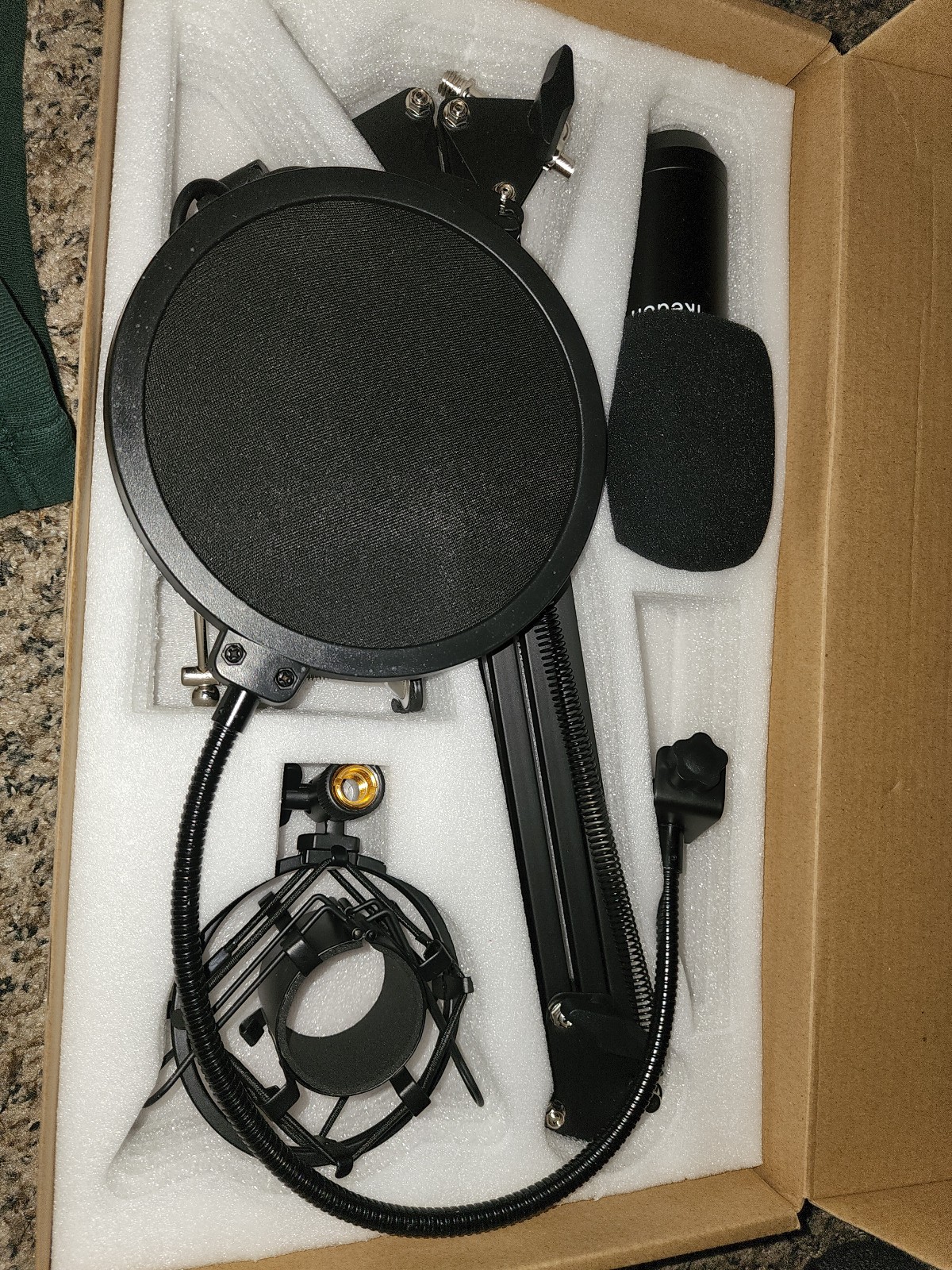 IKEDON USB Microphone with Shock Mount & Pop Filter Included