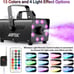 AGPTEK Smoke Machine, Fog Machine with 13 Colorful LED Lights Effect (E2848)