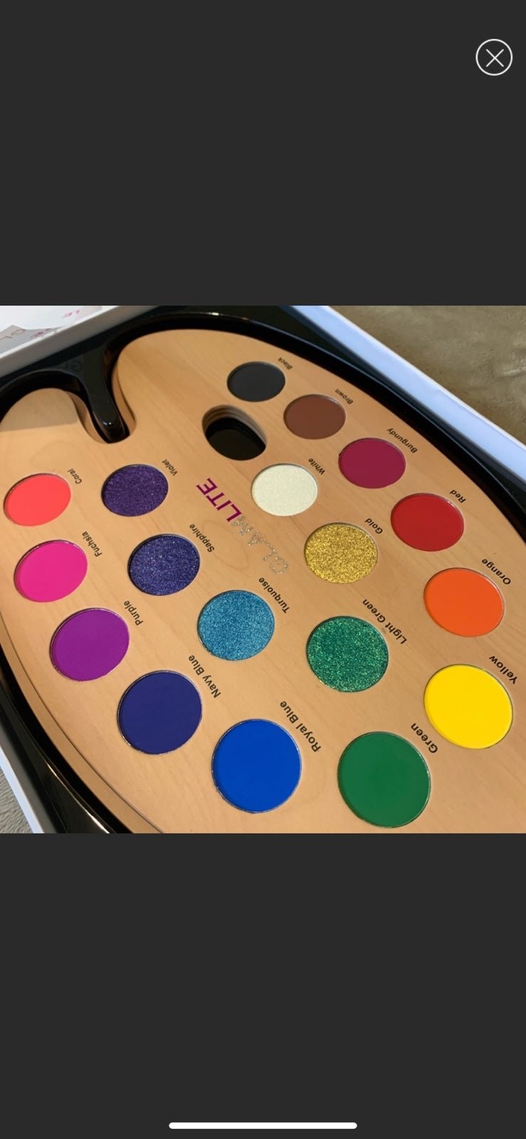 Glamlite Paint Palette Eyeshadow Palette & Brush BNIB
