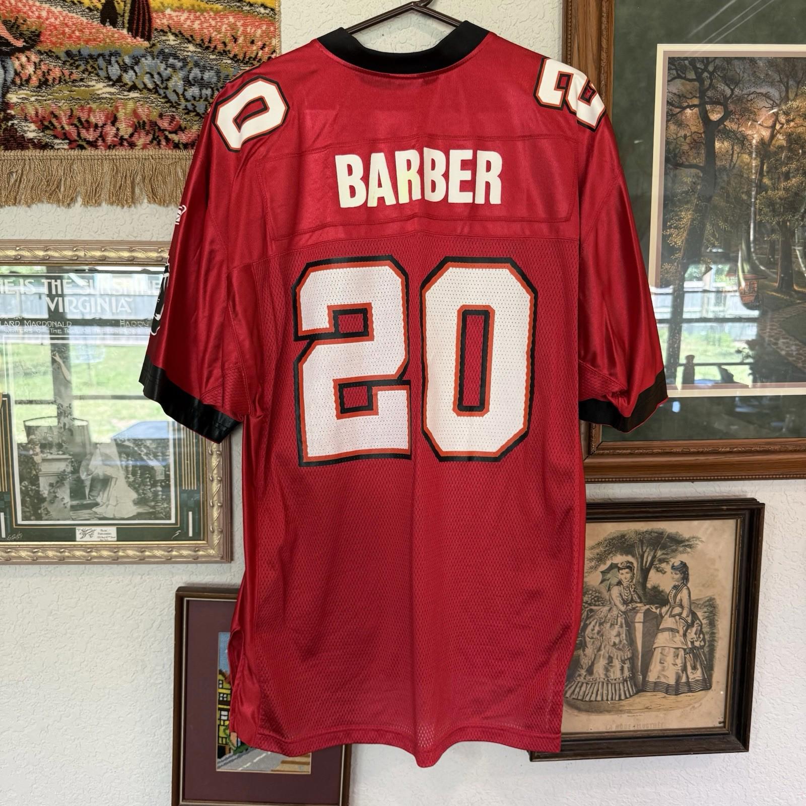 Vintage 00s RARE Tampa Bay Buccaneers Ronde Barber On Field Reebok Jersey Size L
