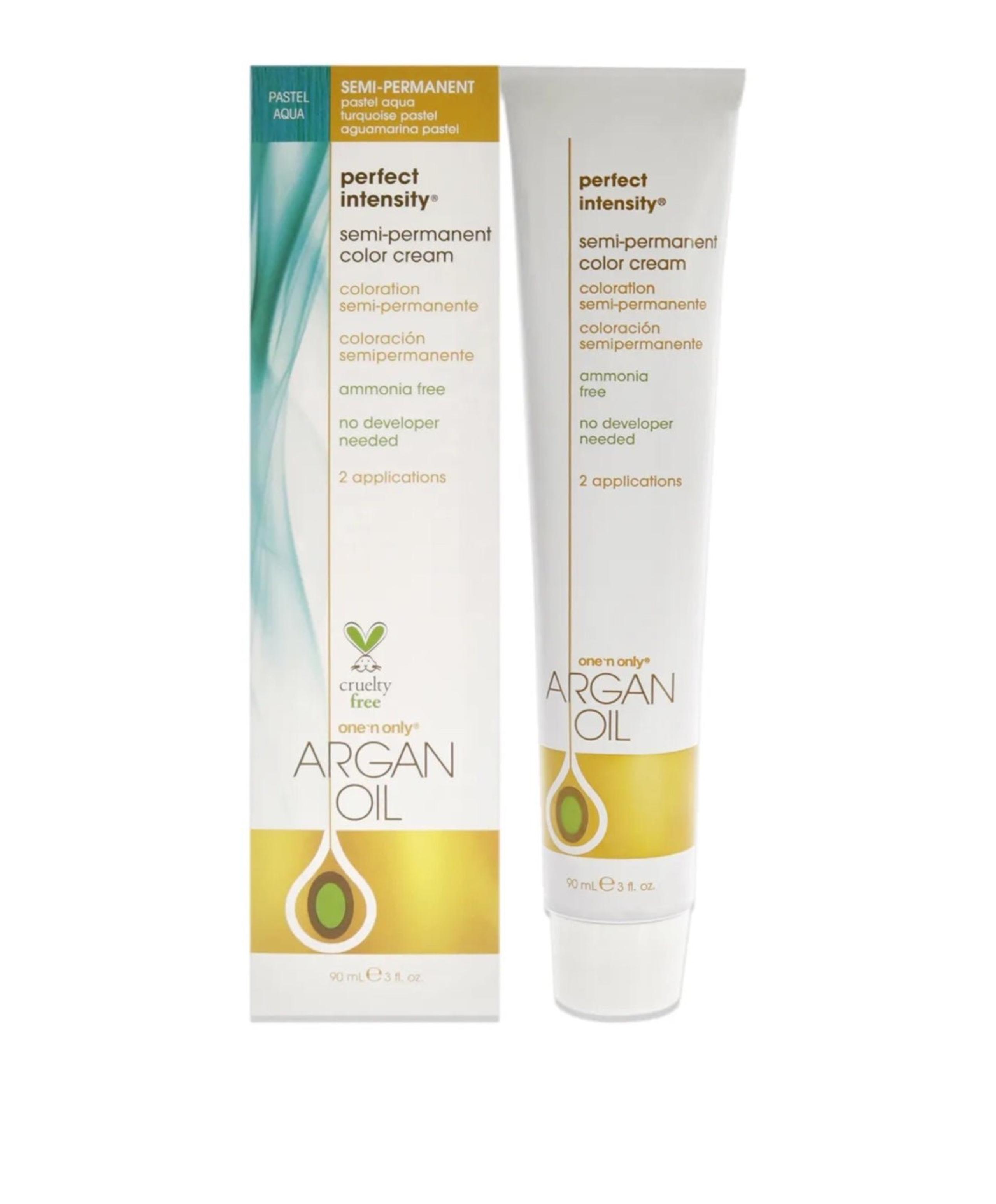 Argan Oil Perfect Intensity Semi-Permanent Color Cream - Pastel Aqua Hair Color