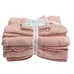 Mind on Design 6pc Eco Melange Pink Cotton Blend Towel Set Bath Hand Washcloths