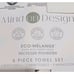 Mind on Design 6pc Eco Melange Pink Cotton Blend Towel Set Bath Hand Washcloths
