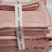 Mind on Design 6pc Eco Melange Pink Cotton Blend Towel Set Bath Hand Washcloths