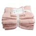 Mind on Design 6pc Eco Melange Pink Cotton Blend Towel Set Bath Hand Washcloths