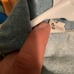 Saint Pablo Kanye west jacket screenprint graphic jean jacket most likely a boot